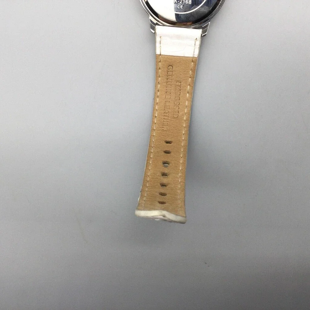 Michael Kors Womens Watch 35mm MOP Dial Crystal Leather MK-2168 New Battery